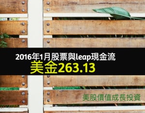 2016年1月股票與Leap現金流